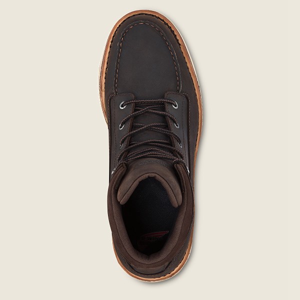 Botas de Trabajo Red Wing Hombre Marrom Oscuro - Traction Tred Lite - 6-Inch Waterproof Soft Toe - 7